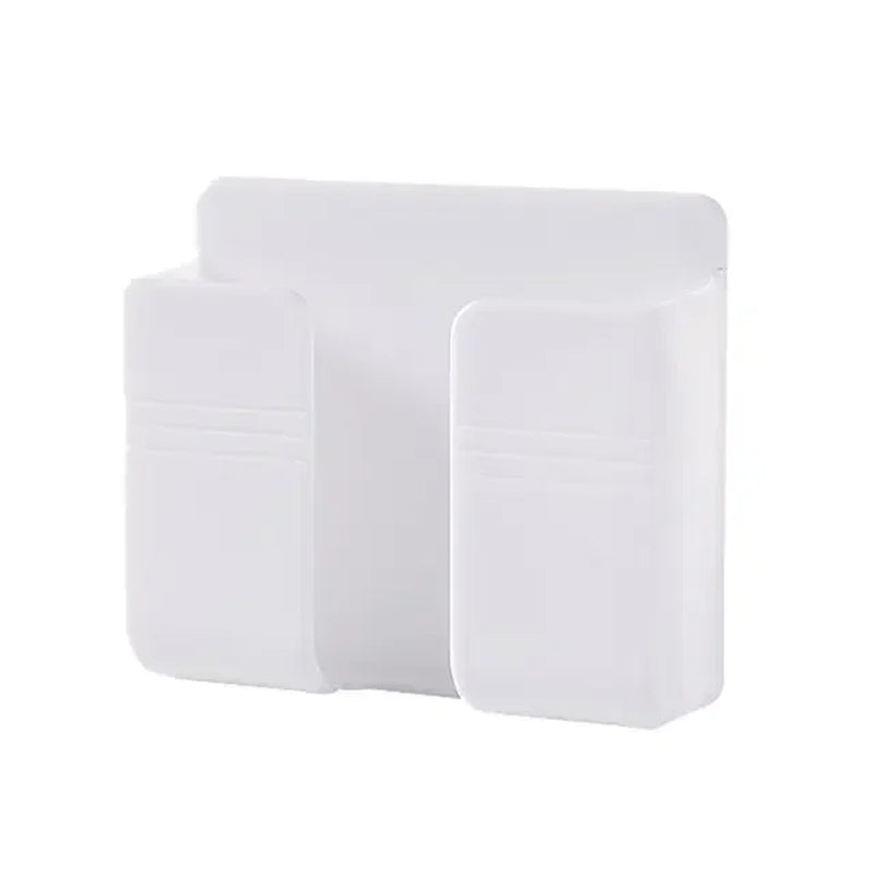 Punch Free Wall Mounted Storage Box Multifunction Punch Free Organizer TV Remote Control DIY Mobile Phone Plug Charging Holder