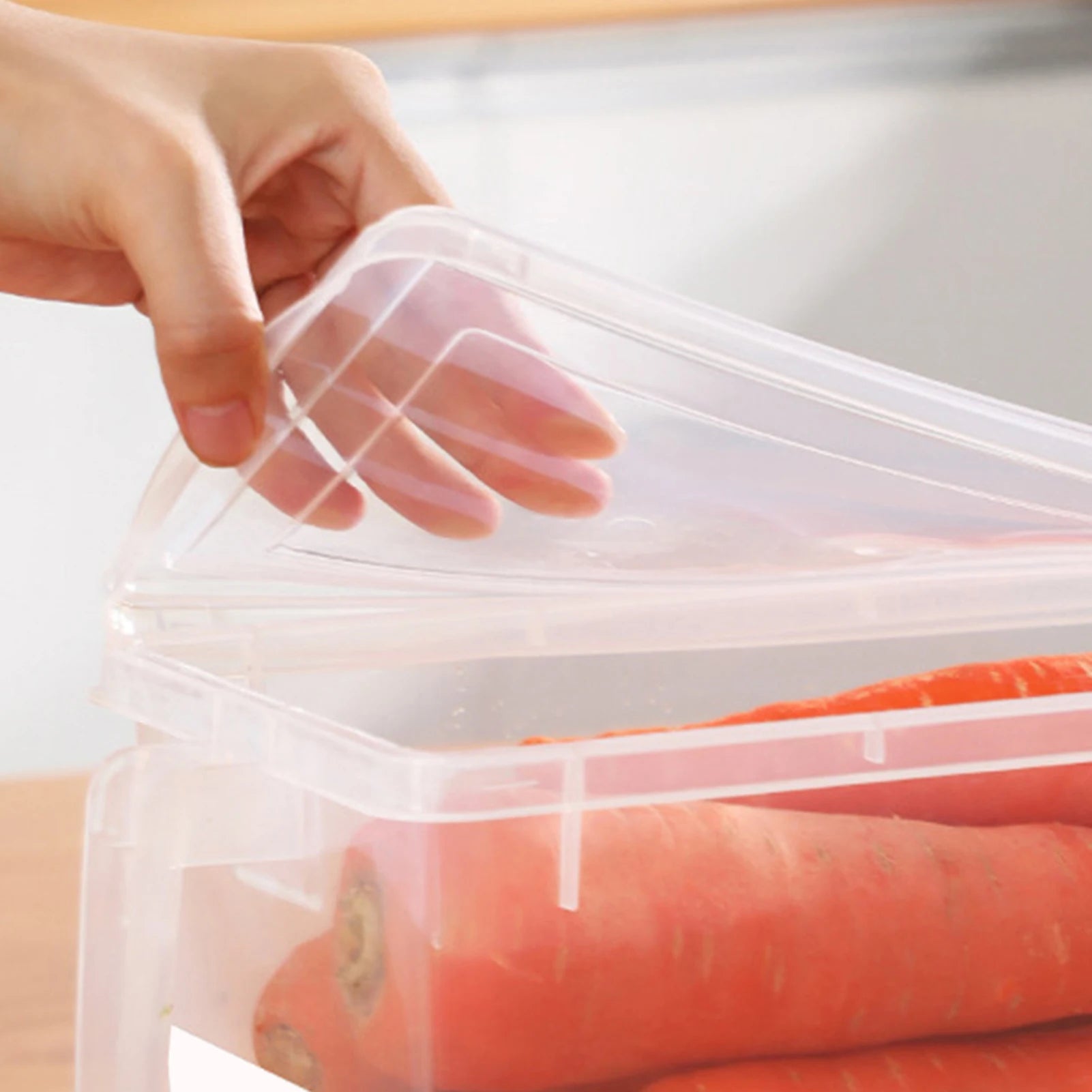 Portable Refrigerator Fridge Sealed Food Fruits Storage Box Organizer Container Storage Box Food Container Plastic Keep Fresh